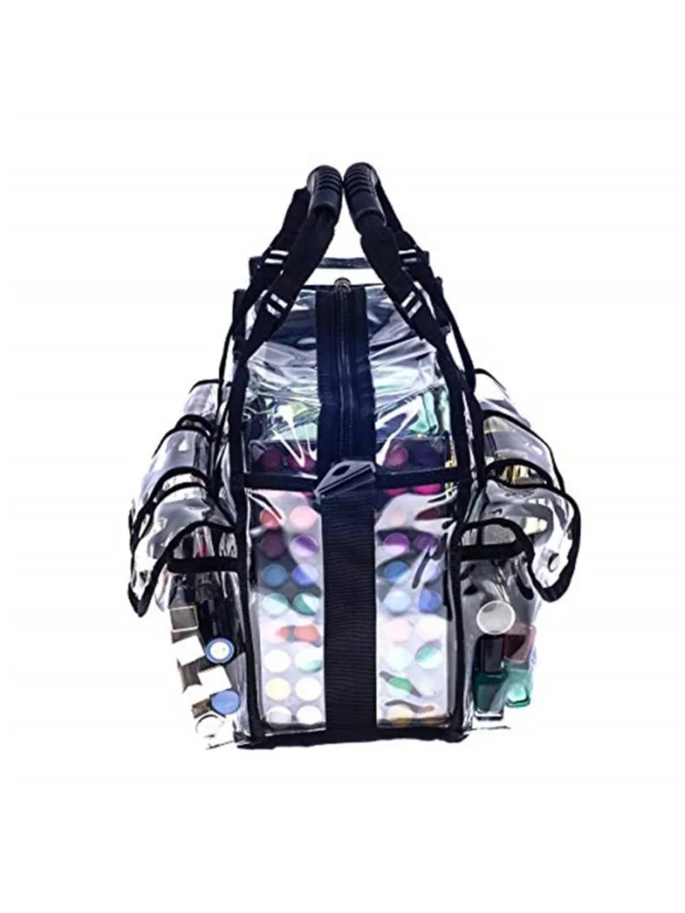Clear Makeup Bag Organizer Travel Cosmetic Case PVC MUA Shoulder Tote Large